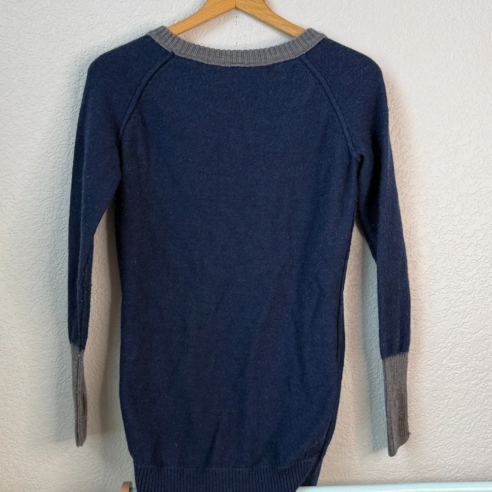 Stio Crew Neck Sweater Merino Wool Blue and Gray size Medium - Picture 12 of 14